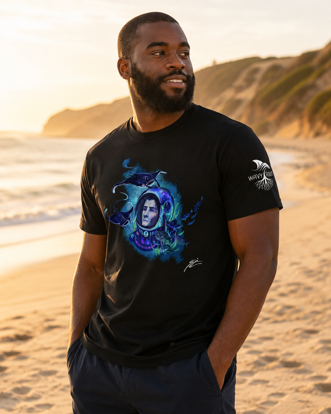 Deep Man - Black Unisex T-Shirt