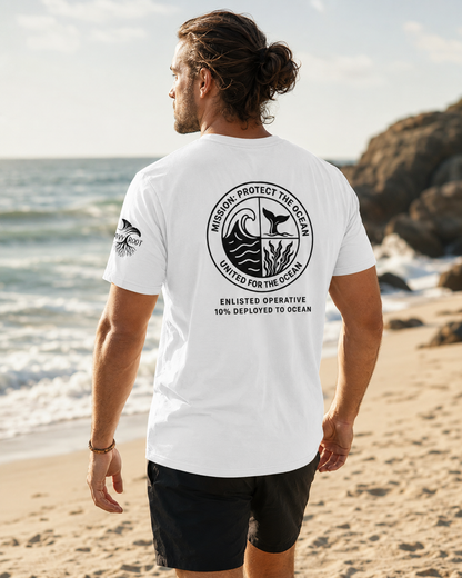 Shark Rider - Weißes Unisex-T-Shirt