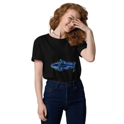 Shark Rider - Black Unisex T-Shirt