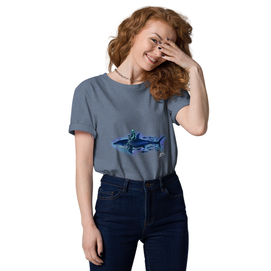 Shark Rider - Grey Unisex T-Shirt