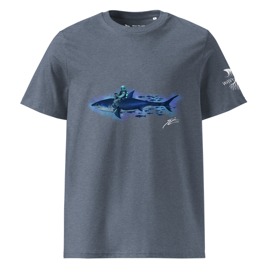 Shark Rider - Grey Unisex T-Shirt