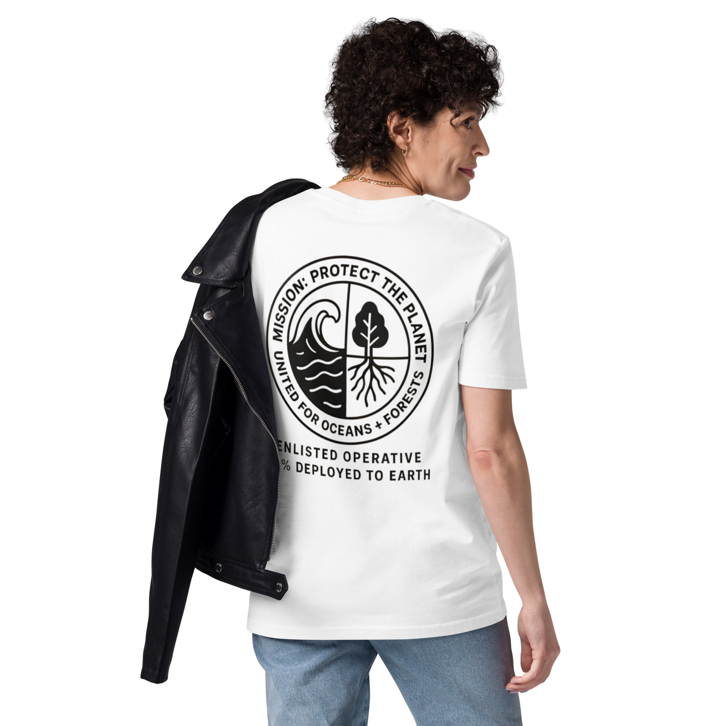 Shark Rider - White Unisex T-Shirt