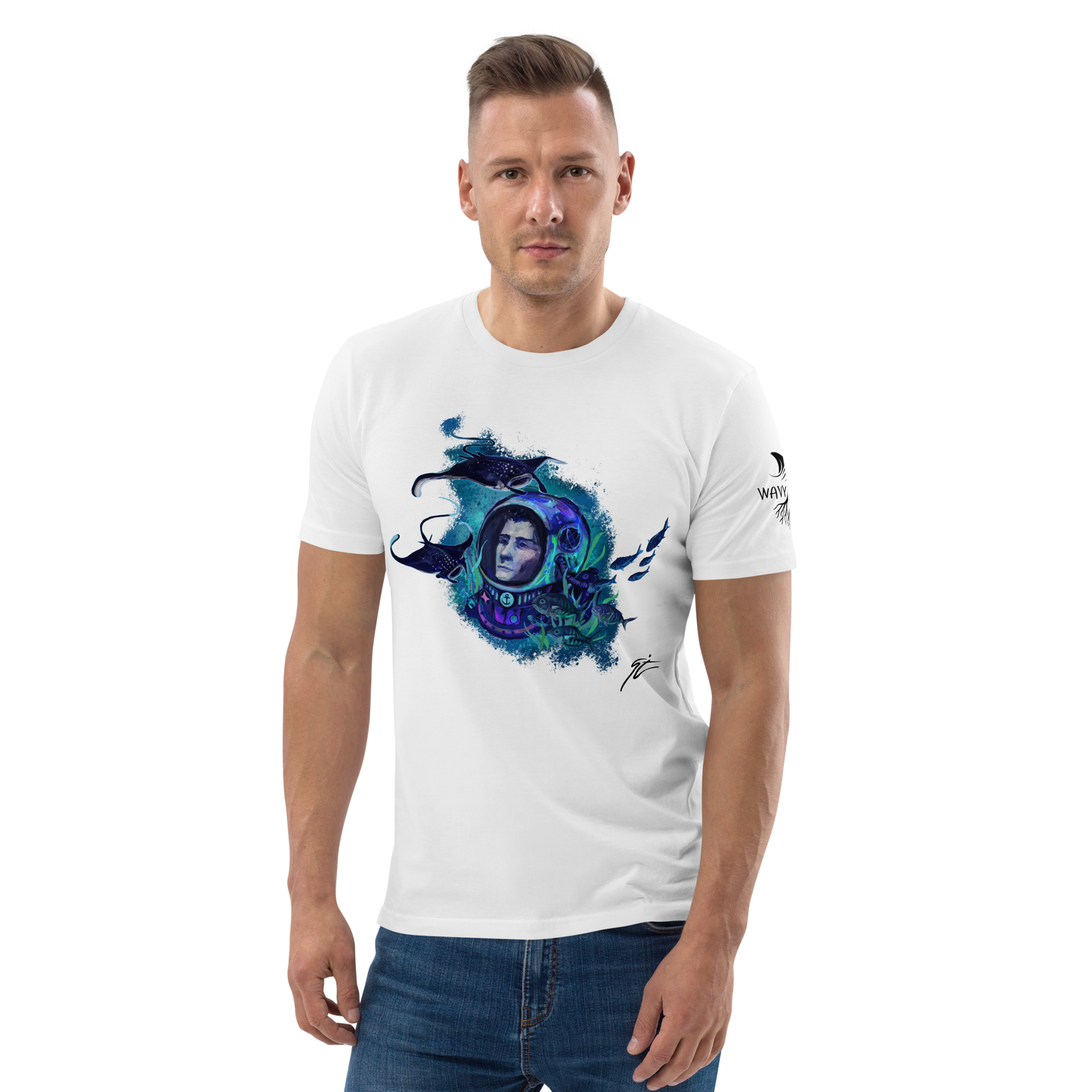Deep Man - White Unisex T-Shirt